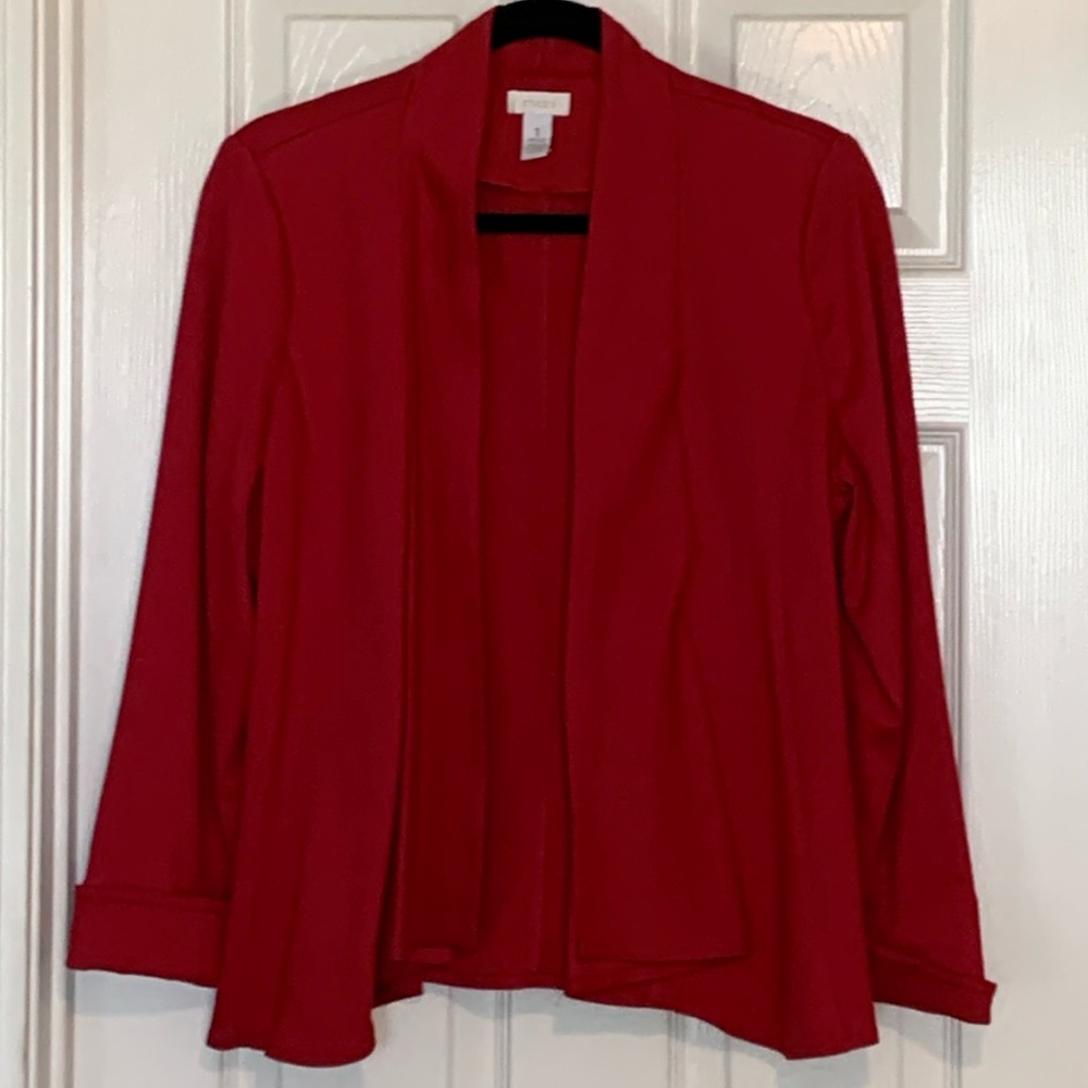 Zippy Red Open Front Jacket - image 1